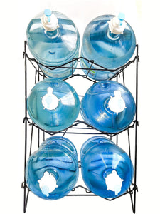Buy now 3 to 5 gallon water bottle jug shelf rack holder stand kitchen storage instant set up stainless steel heavy duty collapsible sturdy durable portable fits anywhere only 11 lbs holds 400 lbs